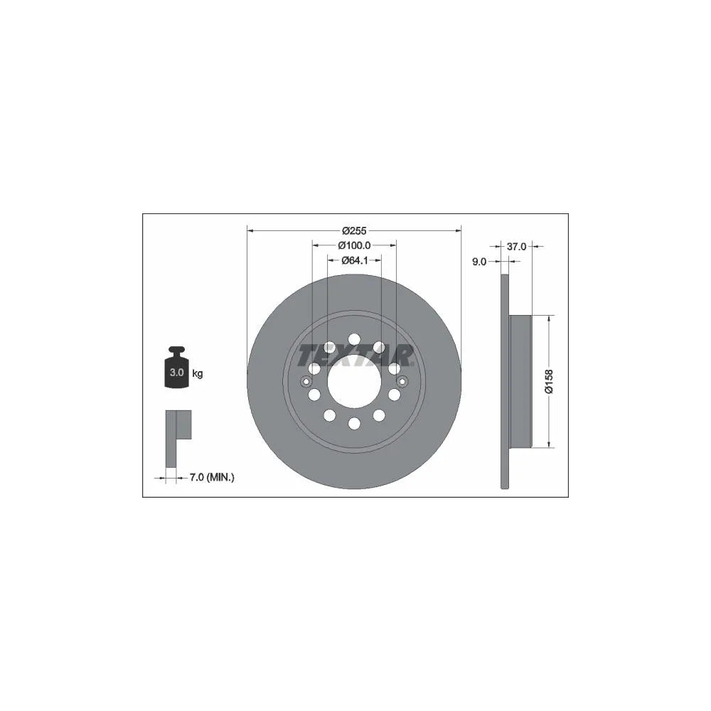 Disc Frana Textar pentru MG Zs Suv - 92342703
