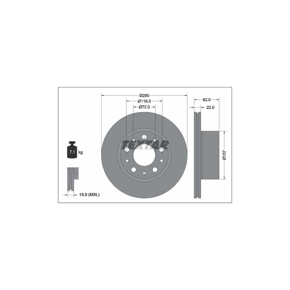 Disc Frana Textar pentru Fiat Ducato - 92344903
