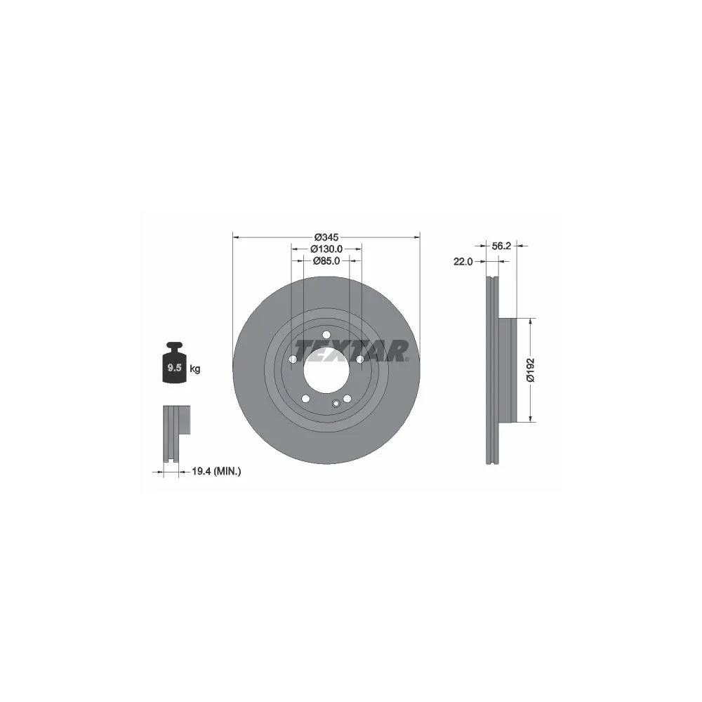 Disc Frana Textar pentru Mercedes-Benz G Class/G Class Autoturism - 92345705