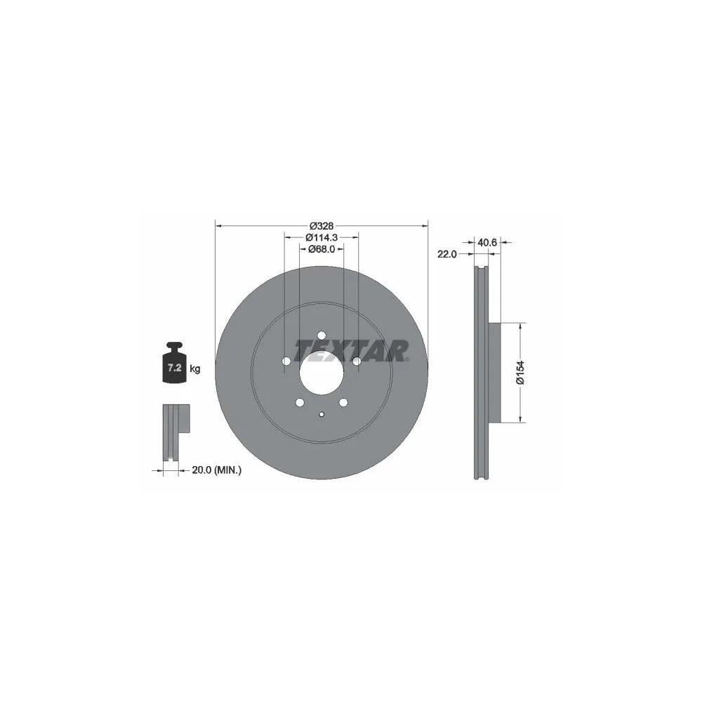 Disc Frana Textar pentru Mazda Cx 60/Cx 80 - 92349003