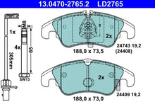 Set placute frana, frana disc TRW pentru Audi - 13.0470-2765.2