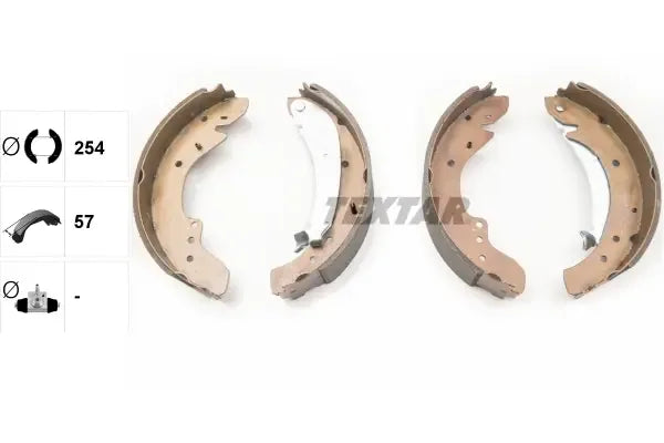 Set saboti frana, Fiat, Peugeot, Citroen Ducato Caroserie, Ducato Bus, Ducato Platou, Sasiu, Boxer Caroserie, 298x187x108 mm, Textar 91047900