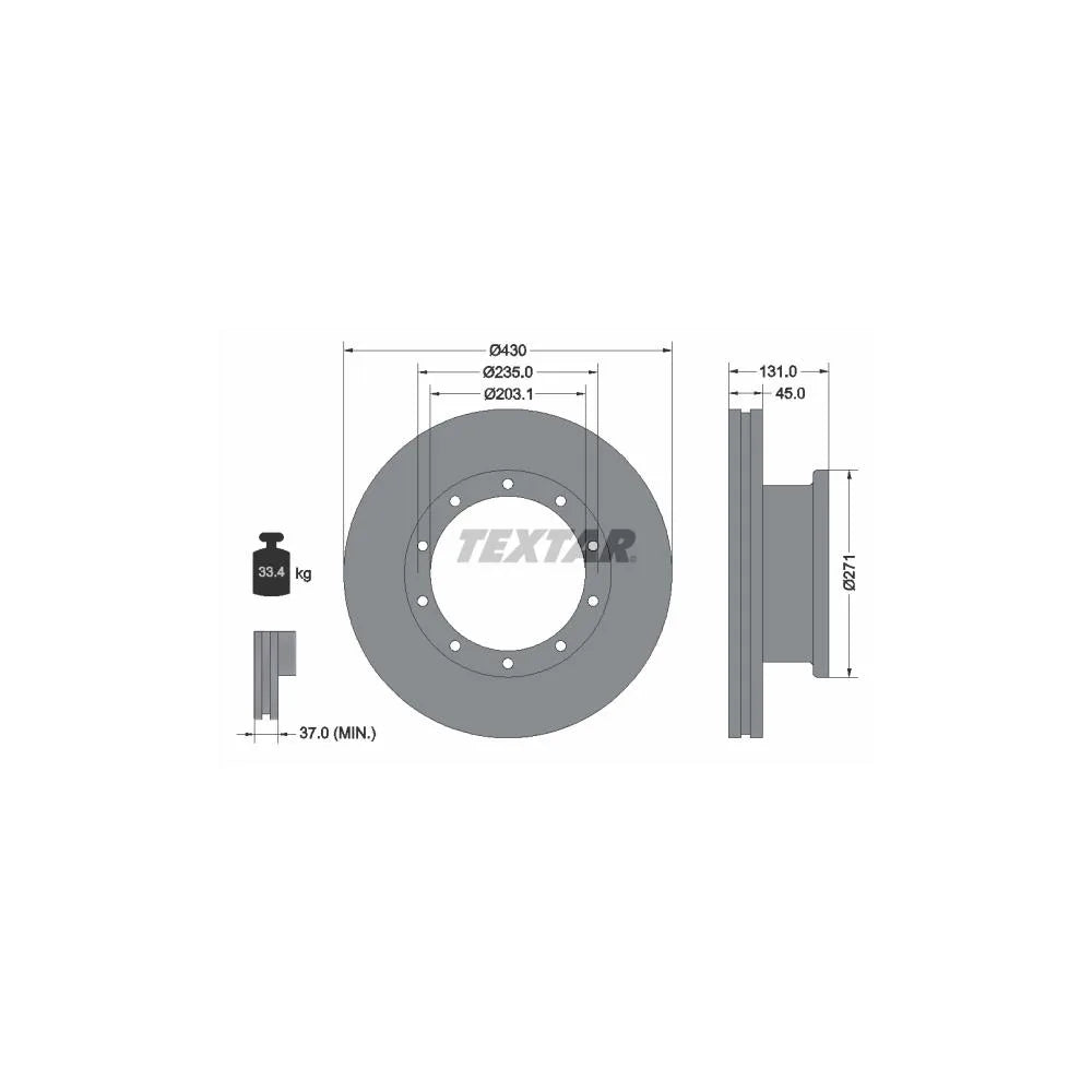 Disc Frana Textar - 93086800