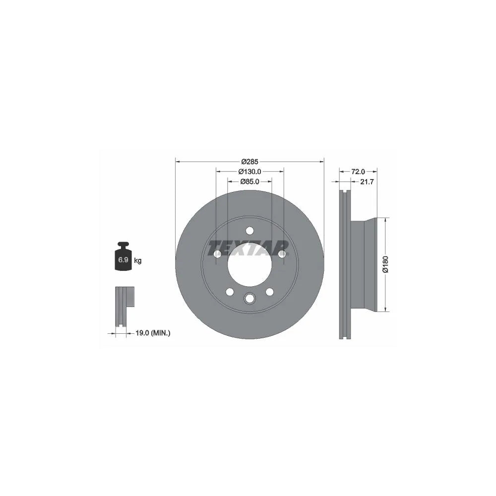 Discuri Frana Textar pentru Mercedes-Benz Sprinter - 93127800