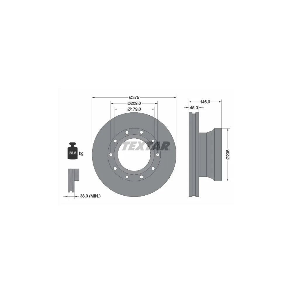 Discuri Frana Textar pentru Daf Lf/Lf 55 - 93142800