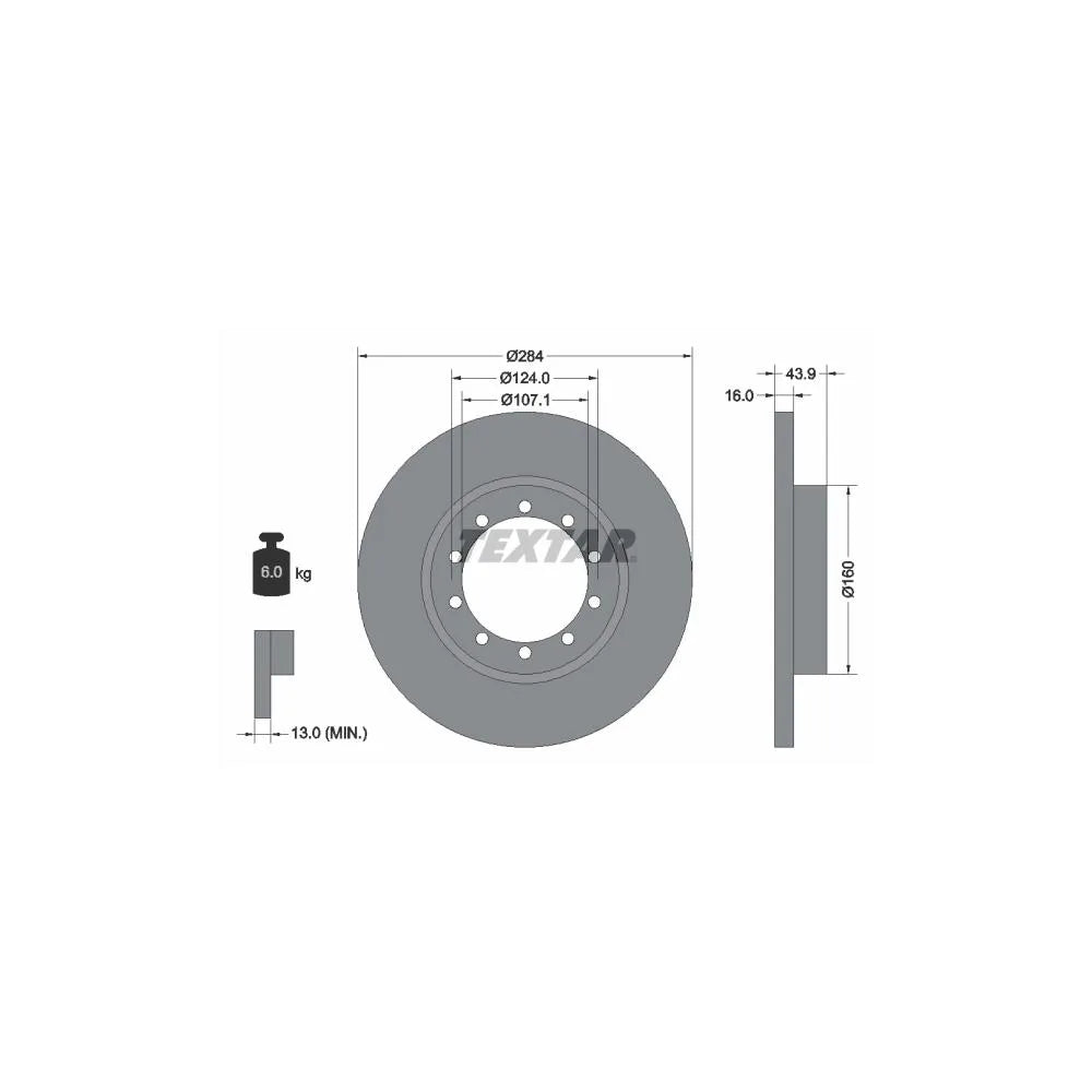 Disc Frana Textar pentru Ford Transit Bus/Transit/Transit Platou/Transit Tourneo - 93242500