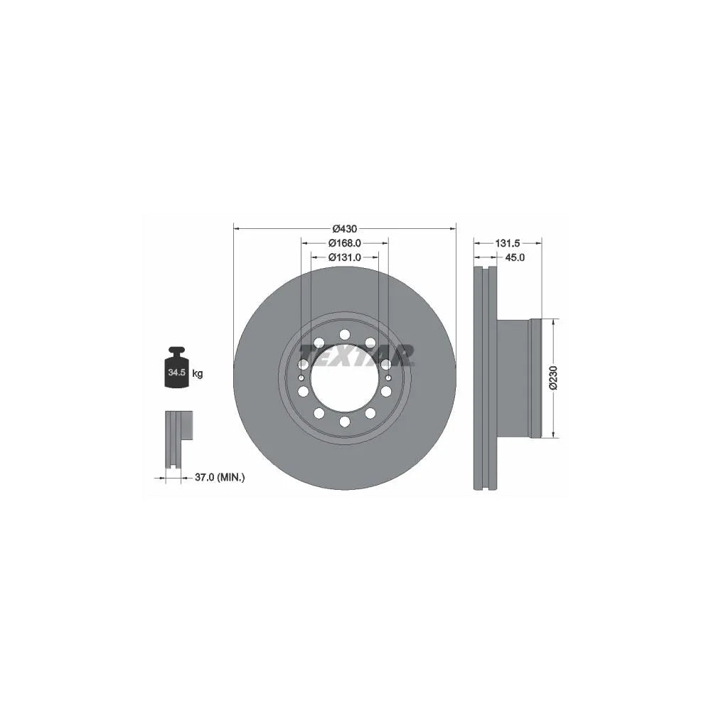 Discuri Frana Textar pentru Mercedes-Benz Actros - 93291200