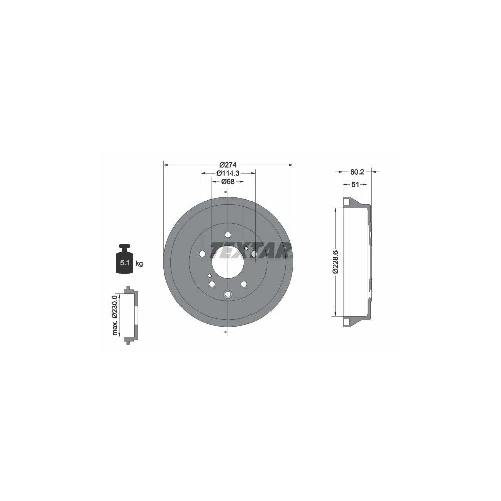 Tambur Frana Textar pentru Nissan Juke - 94047800
