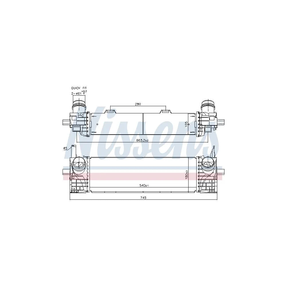 Intercooler Nissens - 961338