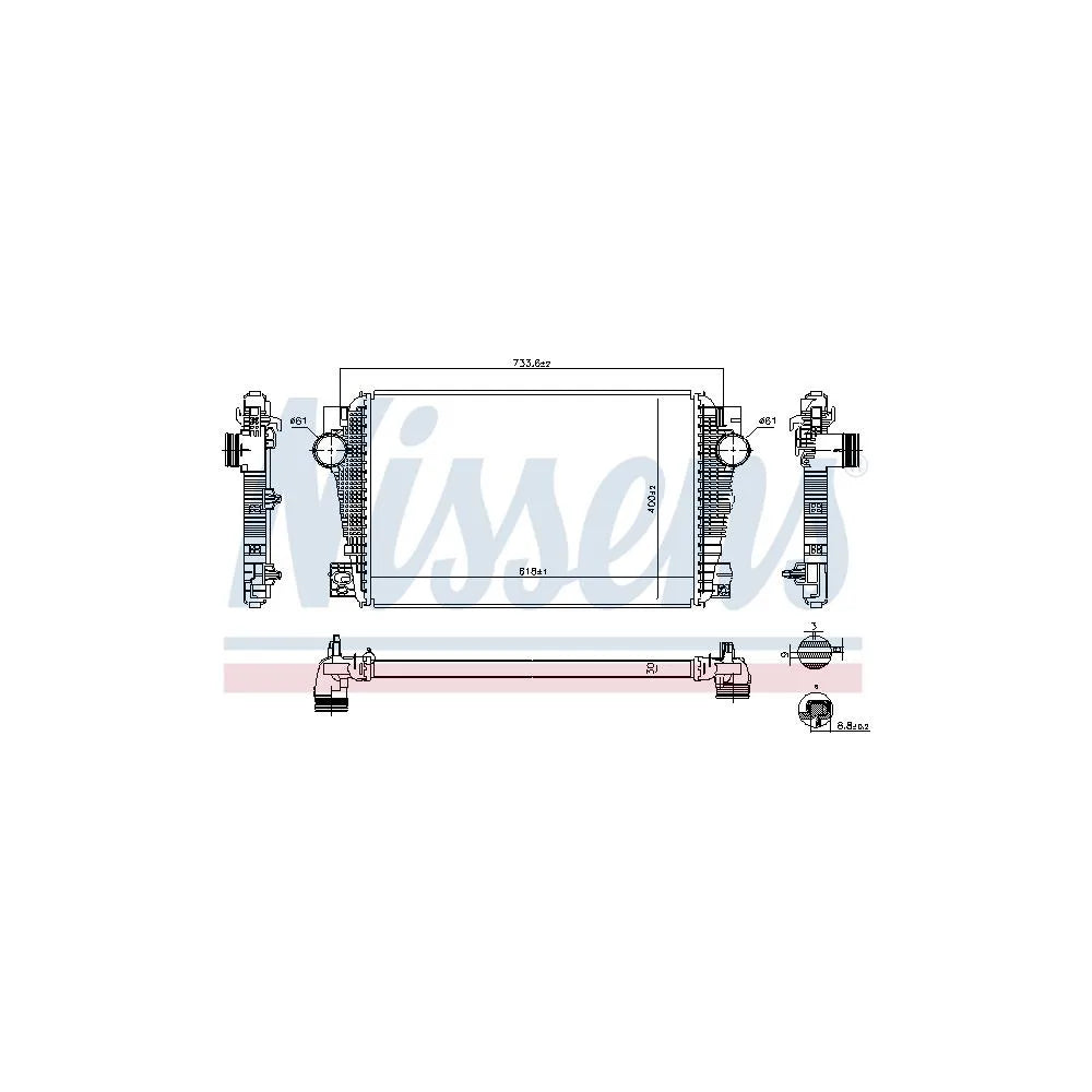 Intercooler Nissens - 96258