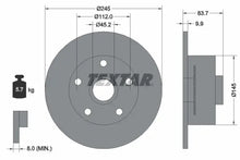 Disc frana Textar pentru Audi - 92154303