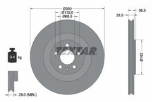 Disc frana Textar pentru Audi - 92290405