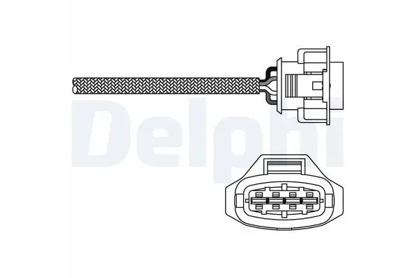 Sonda lambda, Opel Combo Autoutilitara, Limuzina Spatioasa, Combo Tour, Zafira, Zafira Family B, 155x58x56 mm, Delphi ES1079012B1