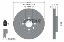 Disc frana Textar pentru Opel - 92111103