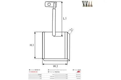 Perie electromotor, 66x60x36 mm, AS-PL PSX140141