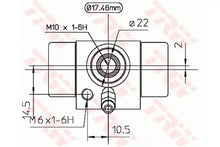 Cilindru receptor frana, VW, SEAT, Audi, Skoda Polo, Golf, Cordoba, Ibiza, Jetta, Passat B2, 100 C3 Limuzina, 100 C3 Avant, 100x74x56 mm, TRW BWC107A