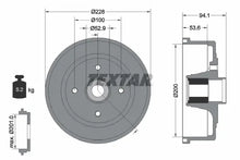 Tambur frana Textar pentru Opel - 94041100