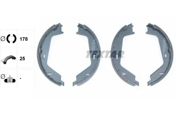 Set saboti frana, frana de mana Textar pentru Volvo - 91062300