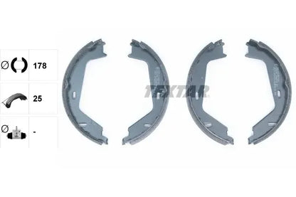 Set saboti frana, frana de mana Textar pentru Volvo - 91062300