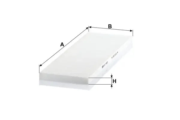 Filtru aer habitaclu -Filter, Fiat, Peugeot, Citroen Ducato Caroserie, Ducato Bus, Ducato Platou, Sasiu, Boxer Caroserie, 447x153x28 mm, Mann CU4442