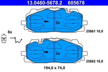 Set placute frana, frana disc TRW pentru Audi, Cupra - 13.0460-5678.2