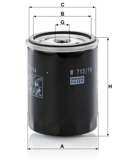 Filtru Ulei Mann-Filter - W 713/14