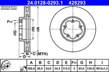 Disc frana TRW pentru Ford - 24.0128-0293.1