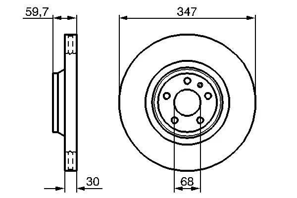 Disc frana, Audi, 377x375x84 mm, Bosch 0986479260