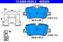 Set placute frana, frana disc TRW pentru BMW - 13.0460-5524.2