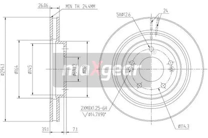 Disc frana, Hyundai, Ø294 mm, Maxgear 192458