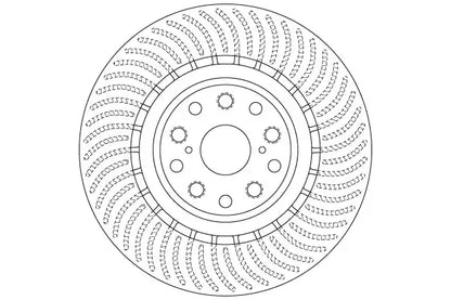 Disc frana, Lexus Ls, Ø357 mm, TRW DF6489S