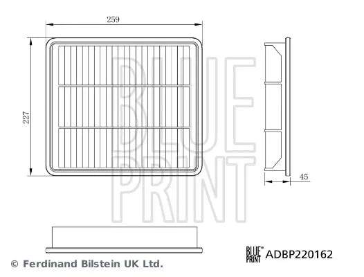 Filtru Aer BLUE PRINT 0.41 kg - ADBP220162