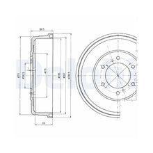Tamburi Frana Delphi pentru Infiniti Qx4, Nissan Navara/Np300/Pathfinder/Pick Up - BF461