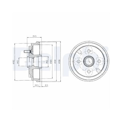 Tamburi Frana Delphi pentru Daihatsu Cuore/Move/Sirion/Yrv - BF462