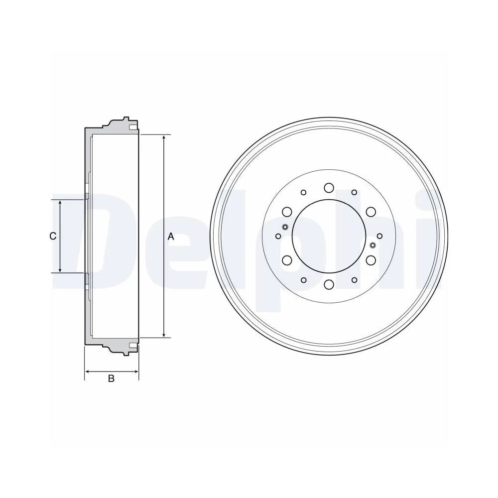 Tamburi Frana Delphi pentru Toyota Hilux - BF537