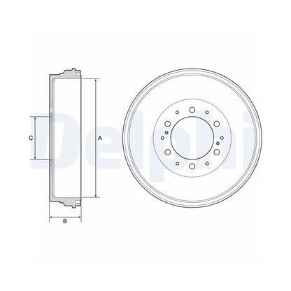 Tamburi Frana Delphi pentru Toyota Hilux - BF537