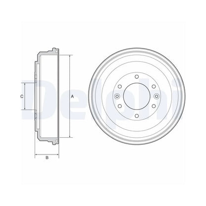 Tamburi Frana Delphi pentru Hyundai H 1 Cargo/H 1 Travel - BF555