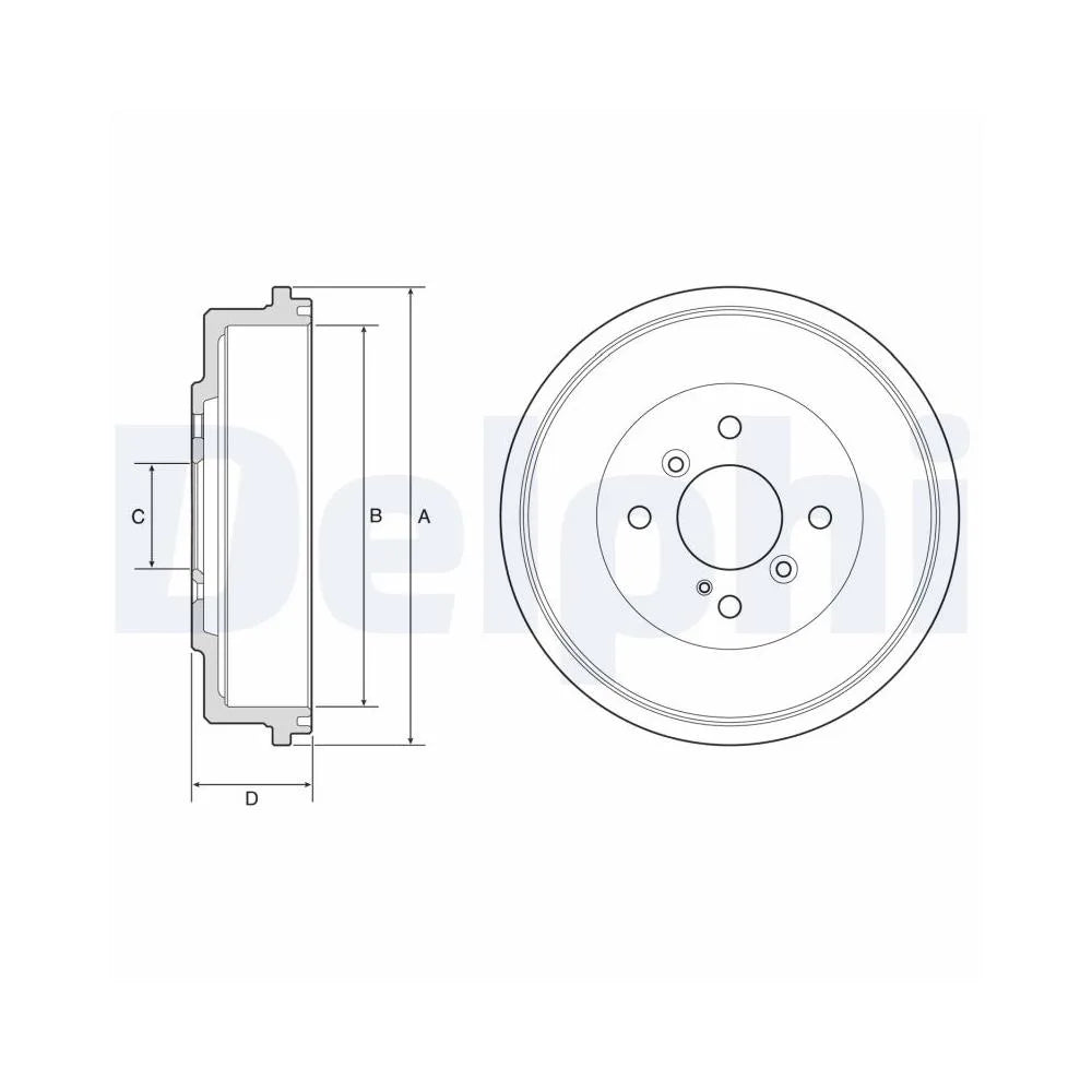 Tamburi Frana Delphi pentru Ford Ecosport - BF565