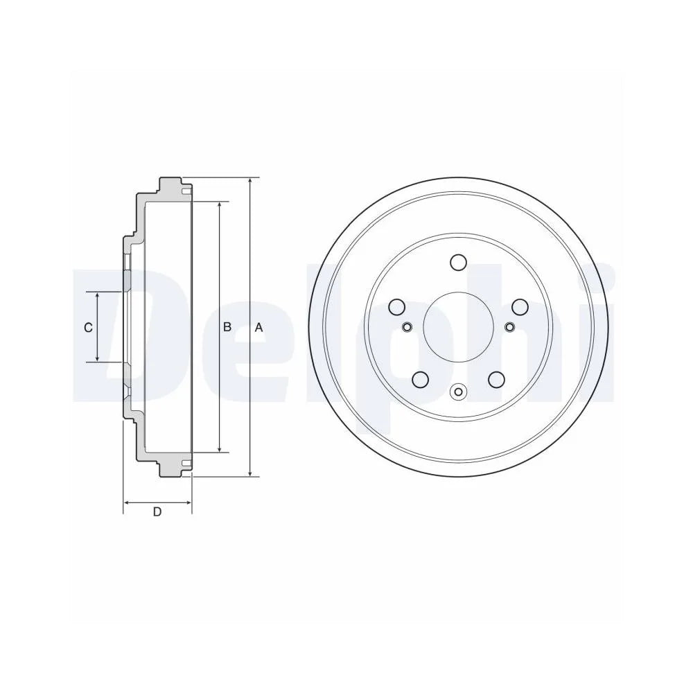 Tamburi Frana Delphi pentru Fiat Sedici, Suzuki Sx4 - BF572