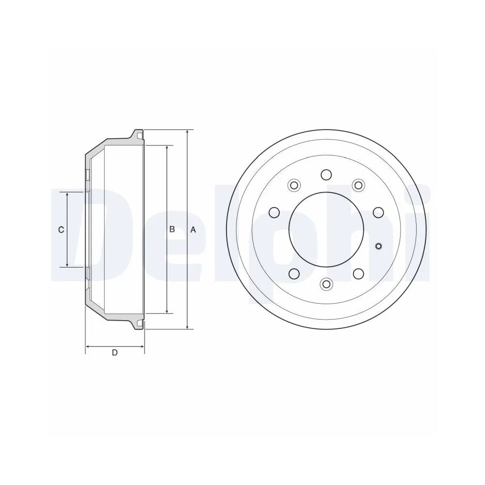 Tamburi Frana Delphi pentru Land Rover Defender/Defender Pick/Defender Platou/Defender Station - BF608