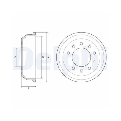 Tamburi Frana Delphi pentru Land Rover Defender/Defender Pick/Defender Platou/Defender Station - BF608
