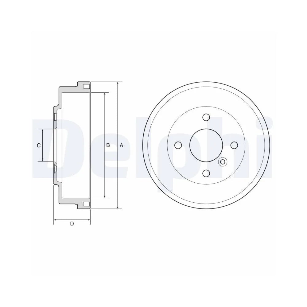 Tamburi Frana Delphi pentru Ford Fiesta - BF627