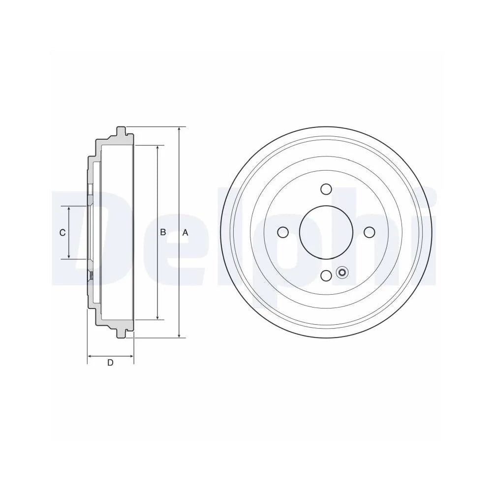 Tamburi Frana Delphi pentru Kia Picanto - BF633