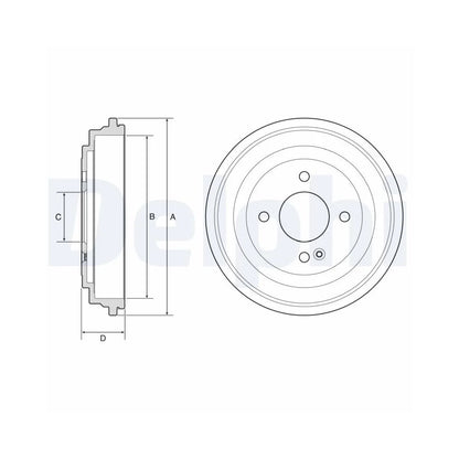 Tamburi Frana Delphi pentru Kia Picanto - BF633