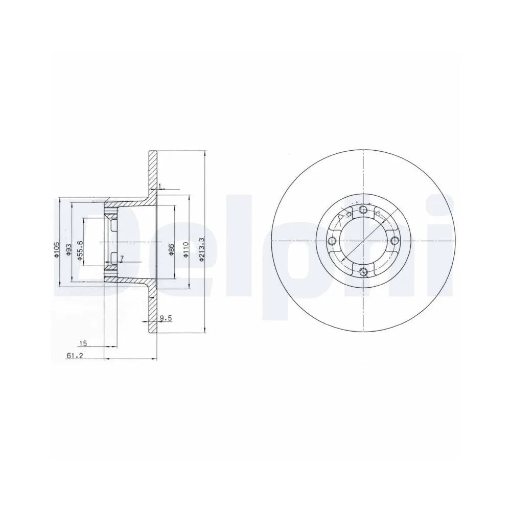 Discuri Frana Delphi pentru Austin Mini, Rover Mini - BG2081