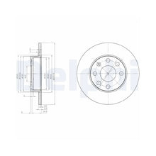 Discuri Frana Delphi pentru Opel Astra/Corsa/Kadett D/Kadett E/Zafira Zafira - BG2149