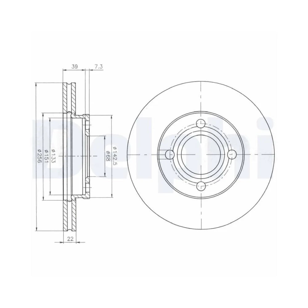 Discuri Frana Delphi pentru Audi 100/80/90 - BG2272