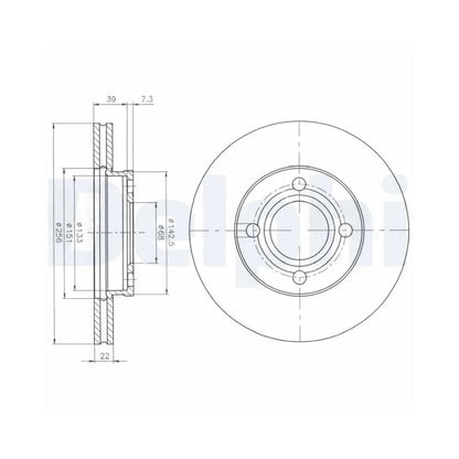 Discuri Frana Delphi pentru Audi 100/80/90 - BG2272