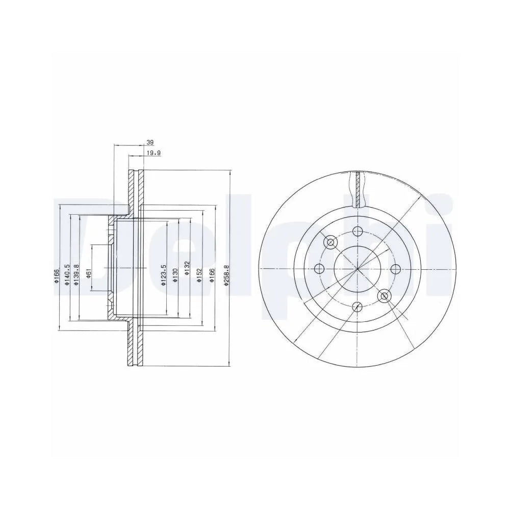 Discuri Frana Delphi pentru Renault 18/18 Variable/25/Espace/Fuego - BG2283