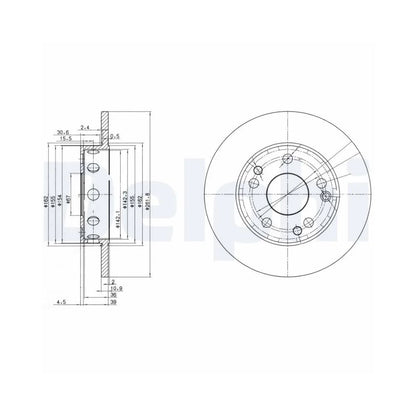 Discuri Frana Delphi pentru Mercedes-Benz 190 - BG2288